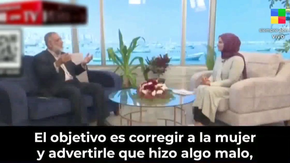 Un l&iacute;der de Hamas defiende el castigo corporal a las mujeres para "indicar errores que deben ser corregidos" (Foto: captura de TV).