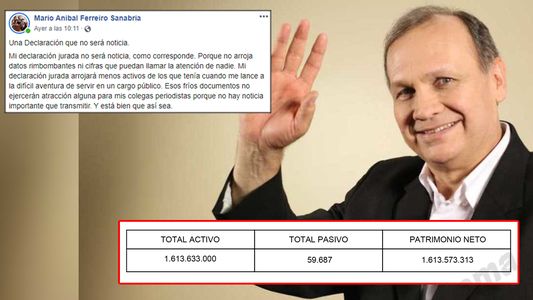 Mario Ferreiro: Mi declaración jurada no es noticia porque no arroja datos rimbombantes