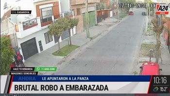 Isidro Casanova: ataque motochorro a una embarazada y su marido. (Captura de Tv)