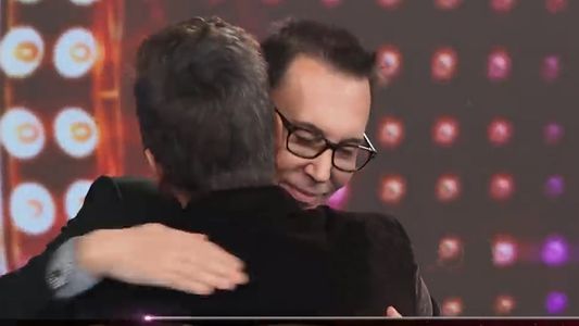 El sentido abrazo de Tinelli a Polino tras el fallecimiento de su mamá