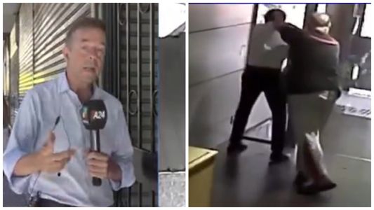 VIDEO: el vecino violento denunciado por maltratos se peleó con un periodista de A24