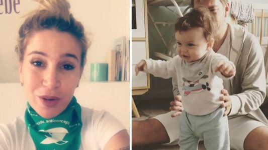 El tierno video de Felipe, el hijo de Florencia Peña, aprendiendo a caminar