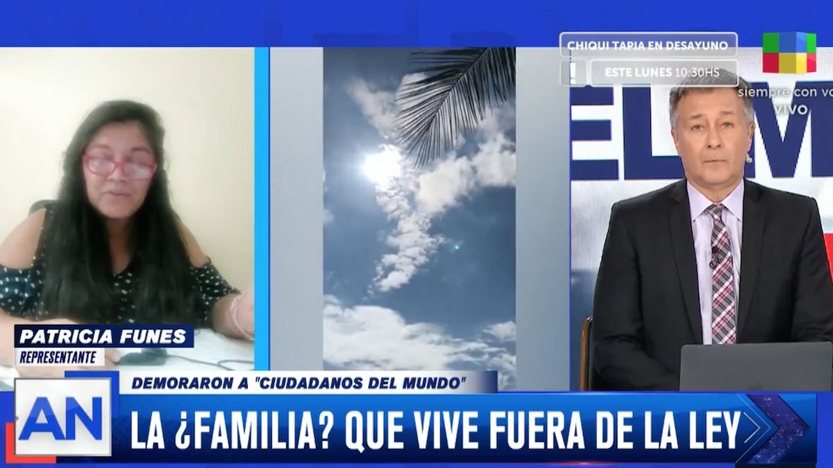 Patricia Funes aparece como una suerte de representante de la familia (Foto: captura de TV).
