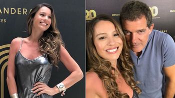 Pampita y la buena onda con Antonio Banderas en España