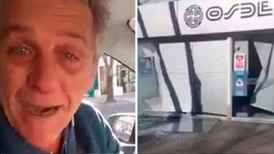 Ataque de furia en Azul: perdió a su papá y chocó con el auto a la oficina de la prepaga