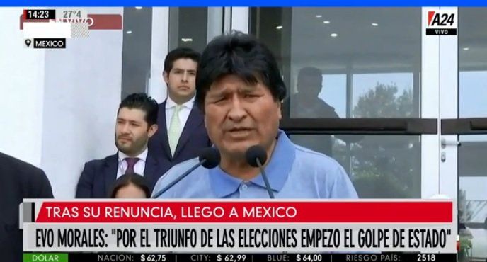 Evo Morales en México: Por el triunfo en las elecciones empezó el golpe de Estado. El presidente de México me salvó la vida
