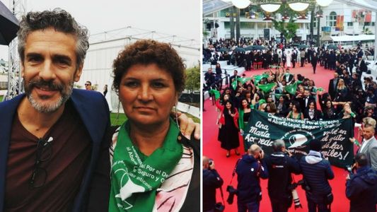 El pañuelo verde para pedir el aborto legal llegó al festival de Cannes de la mano de famosos