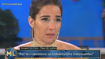 Juana Viale se emocionó hasta las lágrimas con el relato del papá de Justina Lo Cane