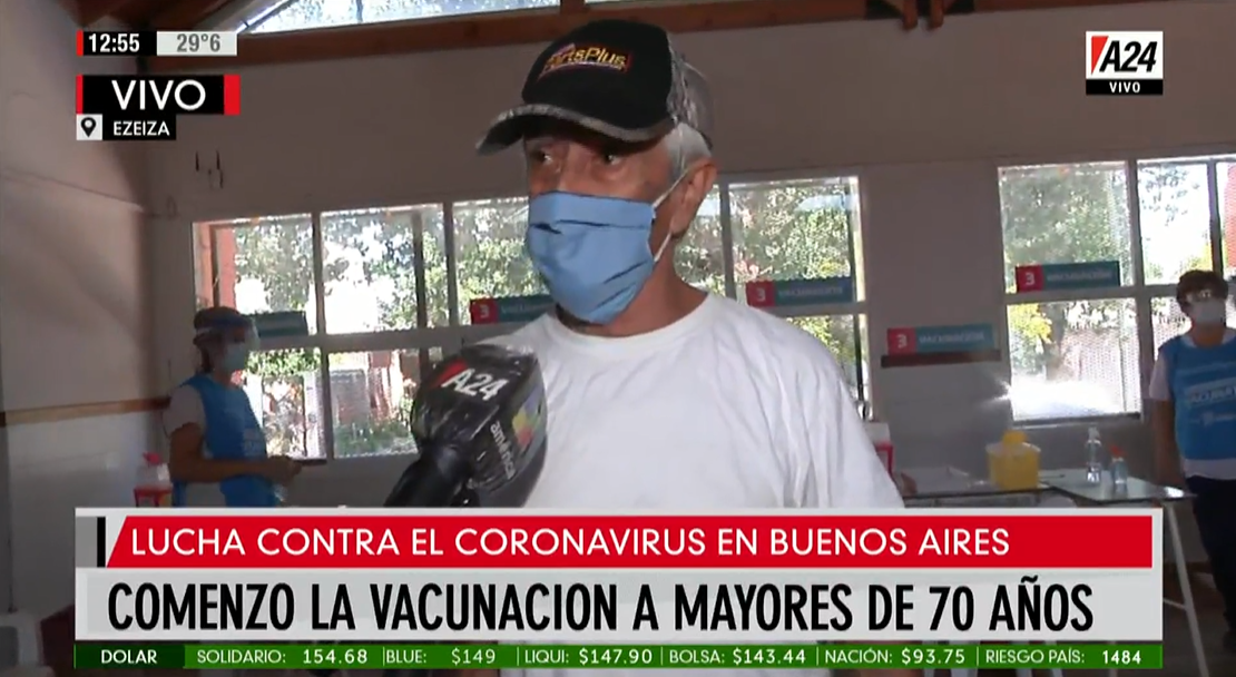 Así fue el inicio de la vacunación a mayores de 70 años en Provincia de Buenos Aires