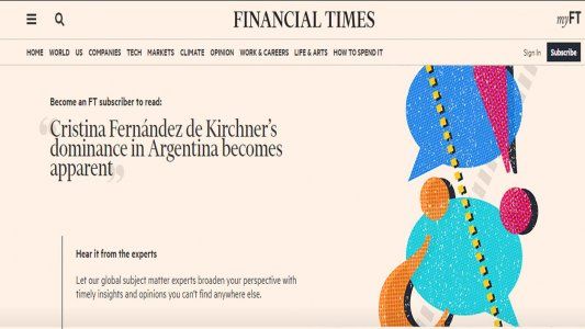 El dominio de Cristina Fernández de Kirchner en Argentina se hace evidente: el furioso editorial del Financial Times