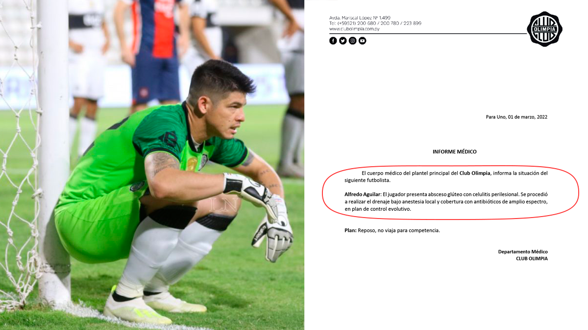 Alfredo Aguilar no viajó porque le salió un susu´a