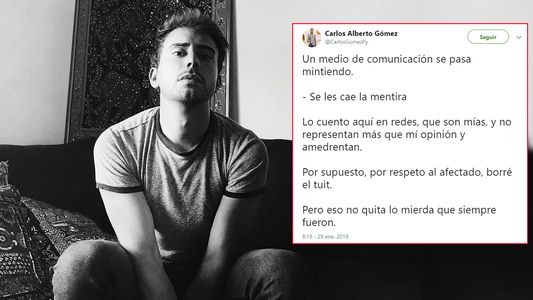 Este es el tuit que Carlos Gómez prefirió borrar