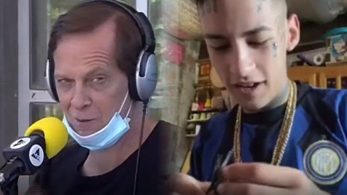 El cantante L-Gante se armó un porro durante una entrevista con el programa de Matías Martin