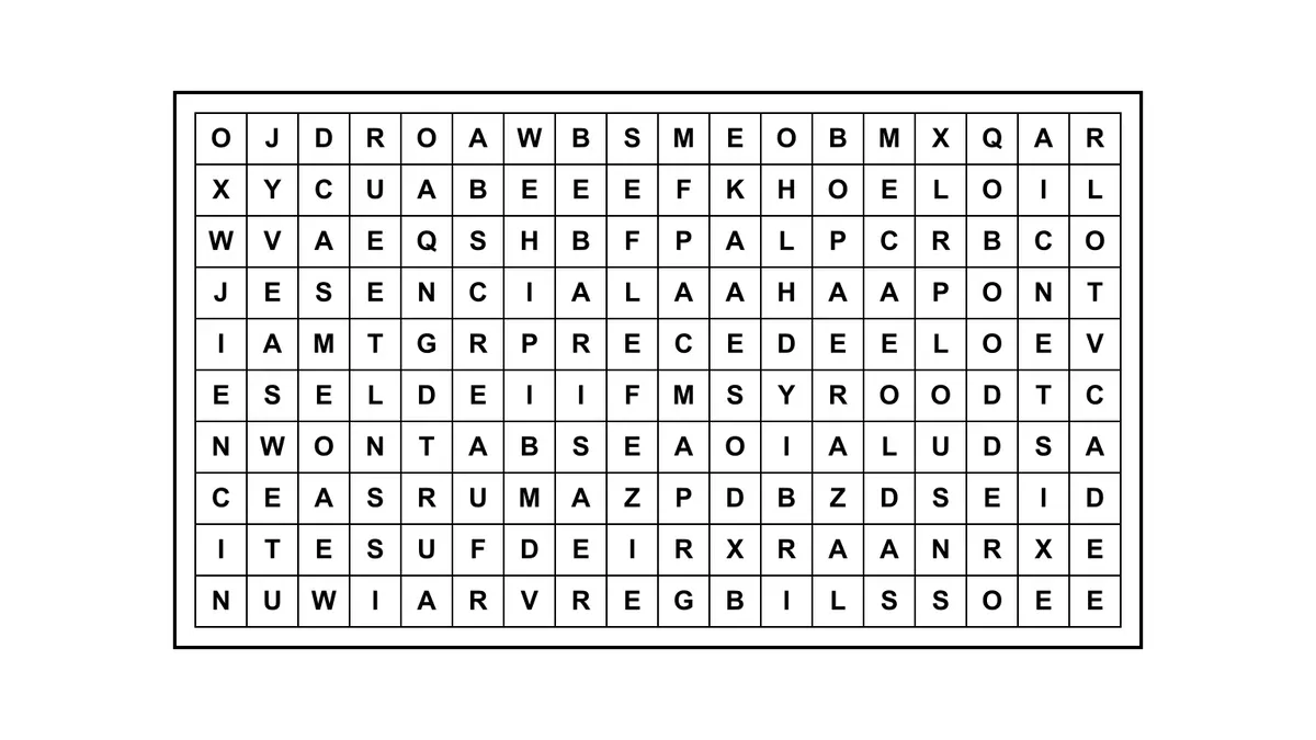 Encontrá la frase escondida en una sopa de letras con una cita célebre oculta
